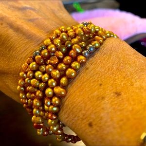 Silpada copper/gold bead bracelets